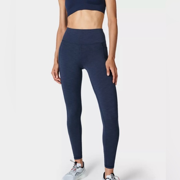 Sweaty Betty Super Sculpt Yoga Leggings Navy Blue 7/8 Length Size Small - Picture 1 of 11